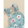 thumbnail image 6 of vera natura Baby Girls Spring Outfits Short Sleeve Romper + Floral Suspender Skirt + Headband Set  3 Piece Clothes, 6 of 8