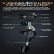 KZ ZS12 PRO X in Ear Monitor Headphones, Wired Gaming Earbuds 1DD+5BA Hybrid Driver IEM Earphone, 4-Level Tuning Switch, Full-Metal Cavity, 2Pin IEM Cable for Musician Audiophile(Standard Version)