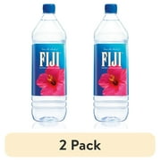 (2 pack) FIJI Natural Artesian Bottled Water 1.5 Liters / 50.7 fl oz (Single Bottle) -100% Natural Electrolytes