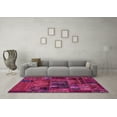 thumbnail image 3 of Ahgly Company Indoor Square Oriental Pink Modern Area Rugs, 3' Square, 3 of 4