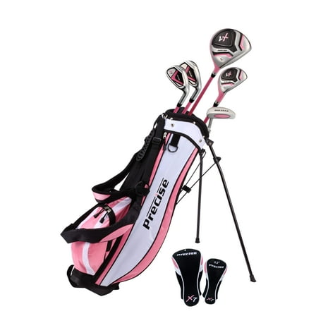 PreciseGolf Co. Precise X7 Junior Complete Golf Club Set for Children Kids Pink Ages 6-8 Right hand