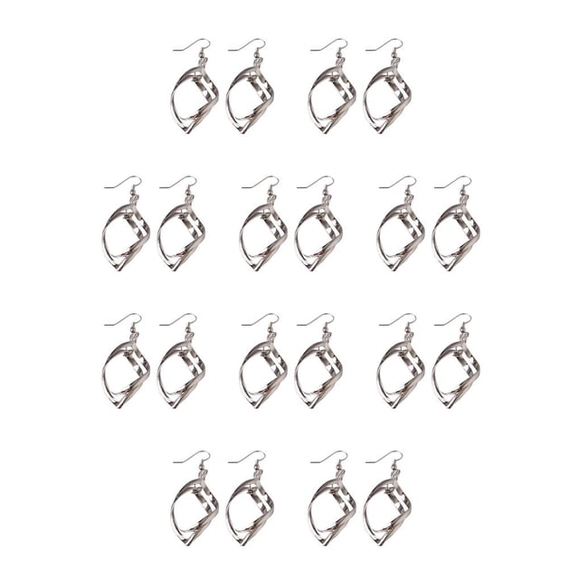 Guardurnaity 1 par de pendientes colgantes, bucle de remolino Simple, diario, joyería femenina, regalos para amigas a la moda, decoraciones para mujer, plata 10piezas