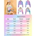 thumbnail image 6 of Oudiya Kids Tie Dye Sweatshirt Crop Tops Hoodie Long Sleeve Pullover for Girls, 5-13 Years, 6 of 7