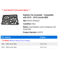 thumbnail image 2 of Radiator Fan Assembly - Compatible with 2015 - 2018 Lincoln MKC 2016 2017, 2 of 3