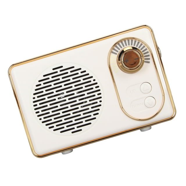 Haut-parleur Rétro 5.0, Mini Haut-Parleur Vintage avec Lecteur MP3 Rechargeable USB aux, Haut-Parleur Portable 5W pour Camping Fête