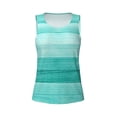 thumbnail image 4 of Haiem Teal Turquoise Workout Tank Tops for Women, Athletic Sports Slim-Fit Tank Tops, Compression Sleeveless Dry Fit Shirts,Athletic Shirt-, 4 of 9