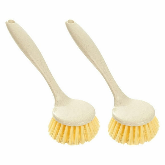 Cleaning Brush for Kitchen Use | Durable Dish Scrubbers with Handles Set of 2 for Dishes Pans Pots and