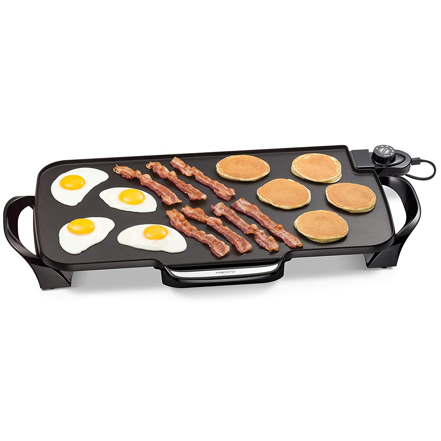 Smoke-less Non-Stick Coating with Removable Handles Cool-Touch griddle Electric Griddle nonstick Adjustable Temperature，40*23cm