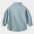 thumbnail image 3 of Kiijoy Toddler Boys Striped Long Sleeve Shirt Casual Breathable Button Down Shirt, Sizes 3-4, 3 of 3