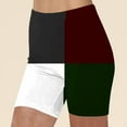 thumbnail image 2 of WREESH Women Color Block Yoga Shorts Tummy Control Athletic Shorts High Waisted Biker Shorts Running Workout Gym Shorts Green, 2 of 5