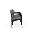 thumbnail image 4 of Chaise d'Attente de Réception Lenox en Acier à 3 Places / Acier Noir / Gris Pâle, 4 of 5