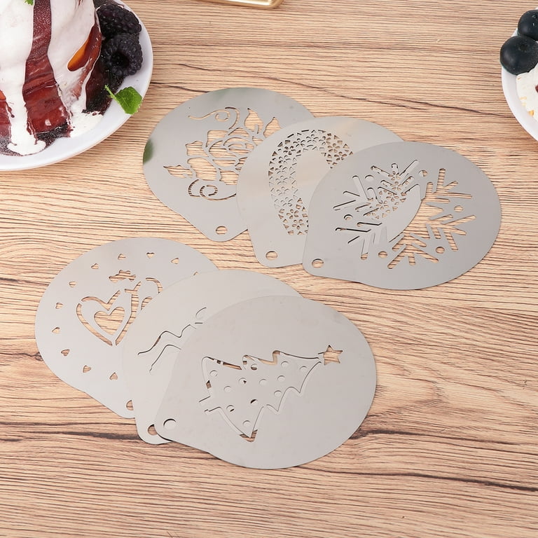 Barista Stencils Stainless Steel 6 Pcs set