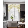 thumbnail image 3 of Watercolor Forest Green Swag Valances for Windows, Small Curtains Drapes, Abstract Art Modern Trees Kitchen Window Curtains Over Sink Rod Pocket Window Treatment Valance for Bedroom/Bathroom 56"x36", 3 of 5