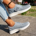 thumbnail image 4 of Women's Orthopedic Shoes Fashion Walking Shoes Wide Width Breathable Lightweight Mesh Shoes Comfortable Sole Sneakers Ankle Strap Casual Footwear Gray 6.5 [EU-37], 4 of 7