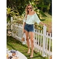 thumbnail image 4 of Ekouaer Nightgown for Women Bamboo Viscose Sleepshirt short sleeve Nightshirt V Neck T shirt Night gown Boyfriend Sleepwear, 4 of 5