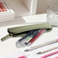 thumbnail image 6 of Under $1 Pencil Case, Slim Faux Leather Zippered Pen Pouch, Compact Stationery Organizer for College Office Daily Use by PALIFEUR, 6 of 7