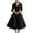 A-Black406, variant on SONXAHE Women's Elegant Tailored Midi Dress Collared Fit-And-Flare Formal Evening Cocktail Gown