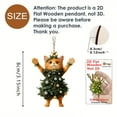 thumbnail image 3 of Cat Christmas Ornament,Black Cat Christmas Pendants,10 X 8 CM Cat Ornament Wearing Christmas Trees for Decorating Keychains Bags Car Rearview Backpacks and Pendants (2D Flat Acrylic), 3 of 4