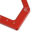 thumbnail image 3 of M Buder Regla de Carpintería de Aleación de Aluminio Herramienta de Medición Trapezoidal de Trazado de 45° y 90° 13.00 cm / 5.11 inches, 3 of 9