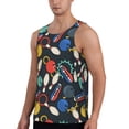 thumbnail image 2 of Gukieu Bowling Ball Print Men's Quick Dry Fitness Vest, Round Neck Sleeveless Fitness Bodybuilding Top-3X-Large, 2 of 7