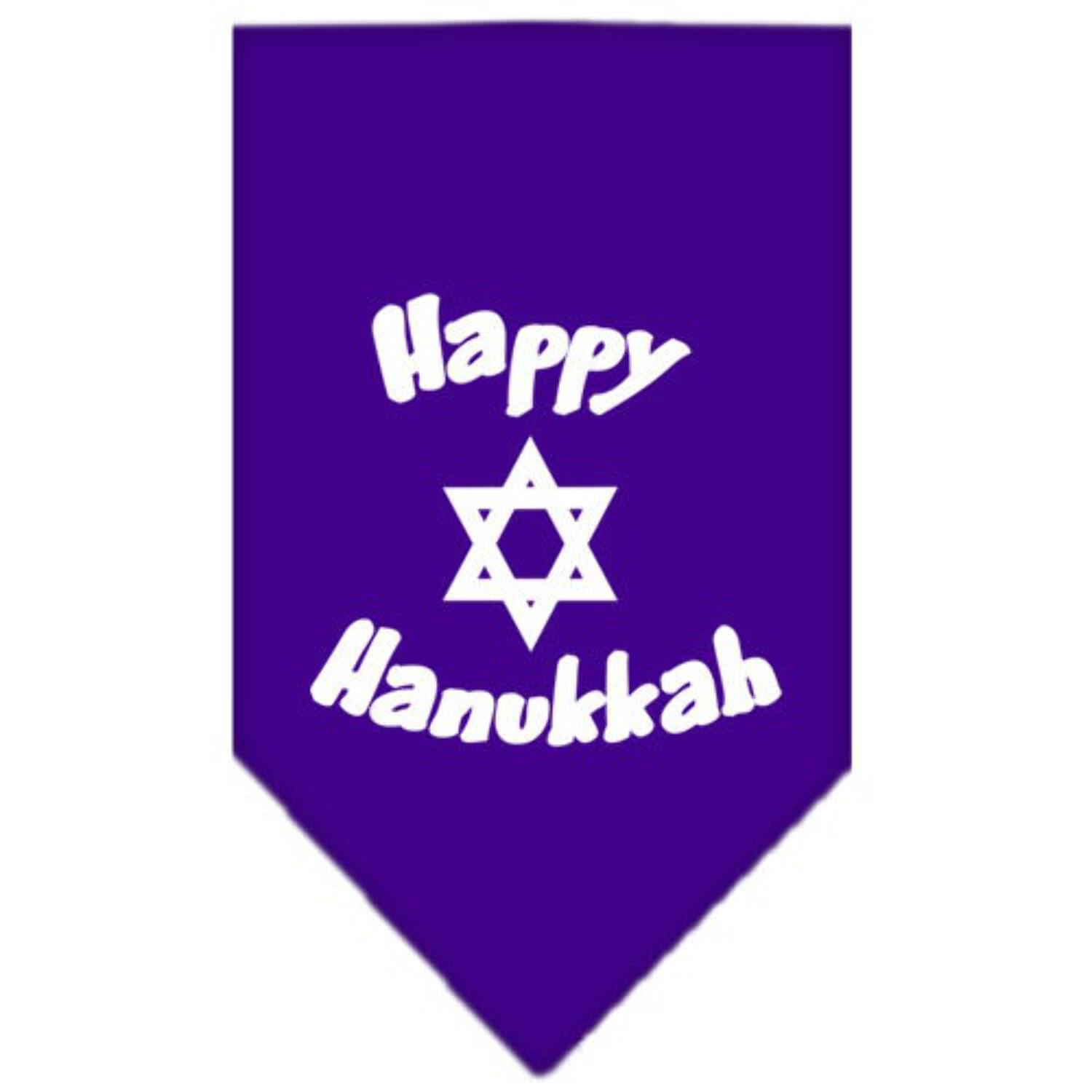 Happy Hanukkah Screen Print Bandana Navy Blue Small - image 4 of 10