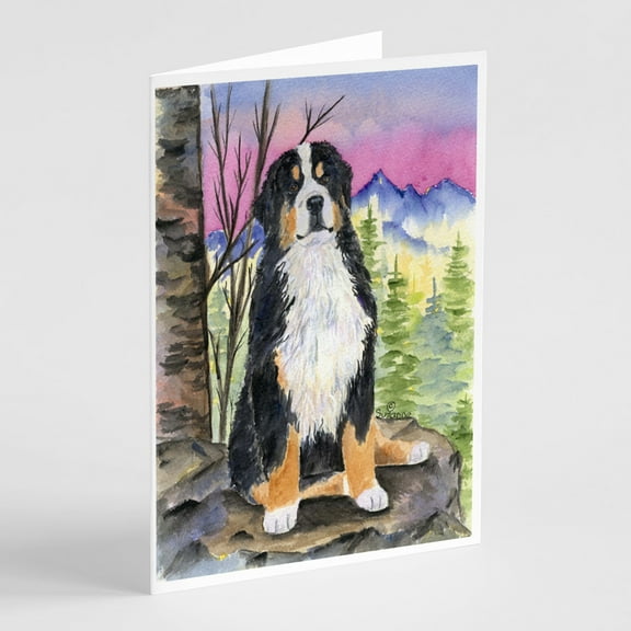 Bernese Mountain Dog Greeting Cards and Envelopes Pack of 8