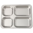 thumbnail image 1 of Plateau Divisé en Acier Inoxydable 4 Sections Rectangulaire pour Service Alimentaire, 1 of 6