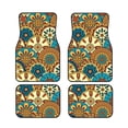 thumbnail image 1 of LAKIMCT Geometric Abstract Flowers Car Mats, Neoprene Front Rear Floor Mats for Cars, Waterproof Anti-Slip Car Floor Mats Full Set, Universal(4 Pcs), 1 of 6