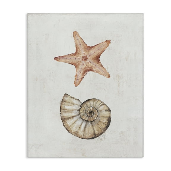 Stupell Industries Subtle Sea Life Nautical & Beach Painting Wrapped Canvas Art Print Wall Art, 16 x 20