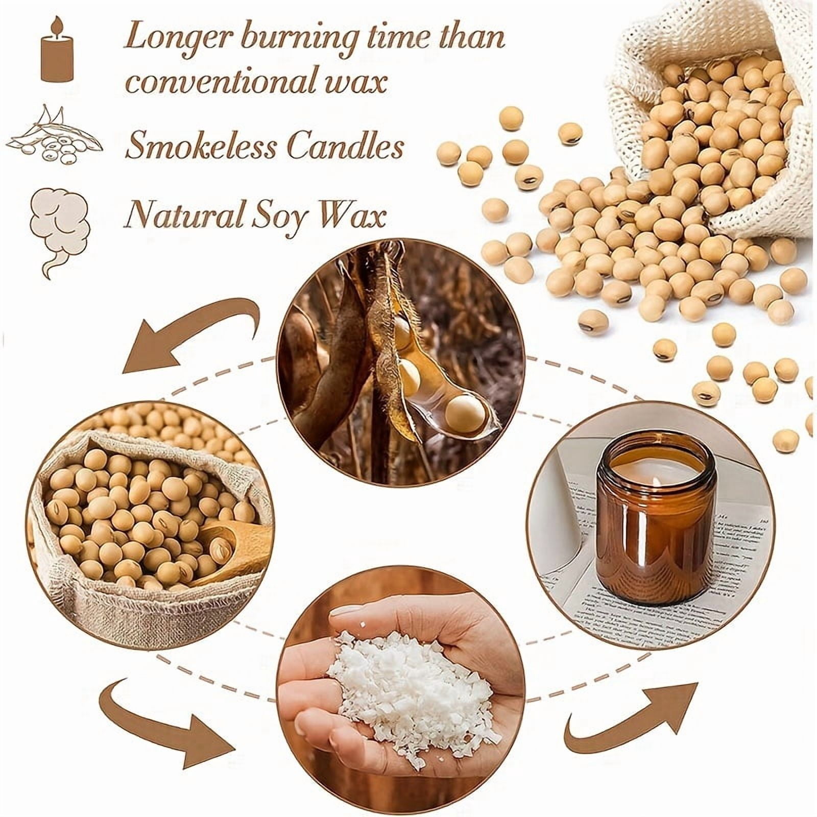1 set Candle making set, 100 wicks, 60 wick stickers, 200g of soy wax, 7 colors of candle dyes, candle crafting tools