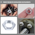 thumbnail image 4 of CRILSTYLEO 200Pcs Metric Lock Nut Assortment Lamp Nut Silver Iron Prevent Loosening Maintenance, 4 of 8