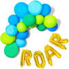 24 Pack Dinosaur Birthday Party Garland & Arch Kit Balloons, ROAR Foil Letters, Dino Decorations