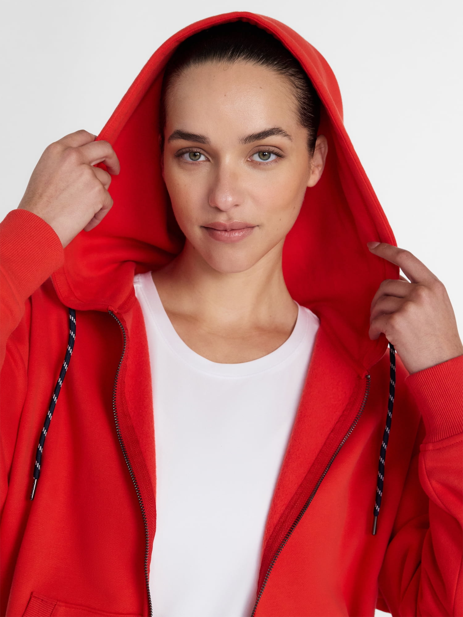Athletic Works Women's and Women's Plus Full Zip Fleece Hoodie, Sizes XS-4X