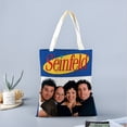 thumbnail image 2 of Seinfeld Bolso de tela con estampado de lienzo para mujer, bolsa de compras reutilizable y estética, con cremallera interior, regalo para mujer,38*45cm., 2 of 6