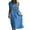 #0305-Blue, variant on Linen Dresses for Women Cotton Maxi Dress Short Sleeve Lace Crew Neck Pleated Flowing Dress Summer Vacation Boho