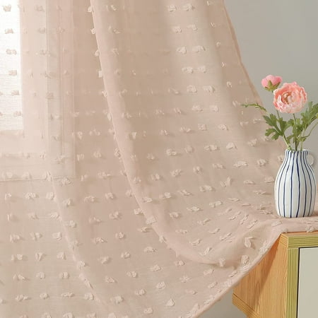 White Sheer Curtains 84 Inches Long 2 Panels Rod Pocket Farmhouse Boho Bedroom Voile Semi Pom Tufted Girls Kid Nursery Decor 52x84 Length Canada White Sheer Curtains 84 Inches Long 2, Sheer Curtains 65 Length