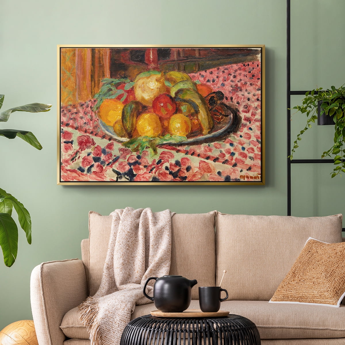 Vintage Botanical Print-LIV By Wexford Home Framed in Gold Wood Gallery Wrapped Canvas 17 in. x 25 in.