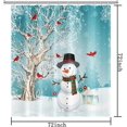 thumbnail image 4 of Winter Snowflake Shower Curtain Merry Christmas Gold Sliver Big Small Snowflake Shower Curtain for Bathroom Winter Holiday Xmas Eve Decor Fabric Bath Curtain 72x72 Inches with Hooks, 4 of 6