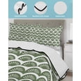 thumbnail image 3 of Twin XL Quilt Bedding Set, Sage Green Pine Leaves Reversible Summer Quilt 3 Pieces, Abstract Art Geometric Gray Plaid Lightweight Bedspreads Coverlets with 2 Pillow Shams for All Seasons, 3 of 5
