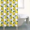 thumbnail image 4 of Yellow Lemon Fruit Slices White Pattern Shower Curtain 72"x84" ,Bathroom Decorative Shower Curtains Set with 12 Hooks,Modern Waterproof Washable Shower Curtain, 4 of 6