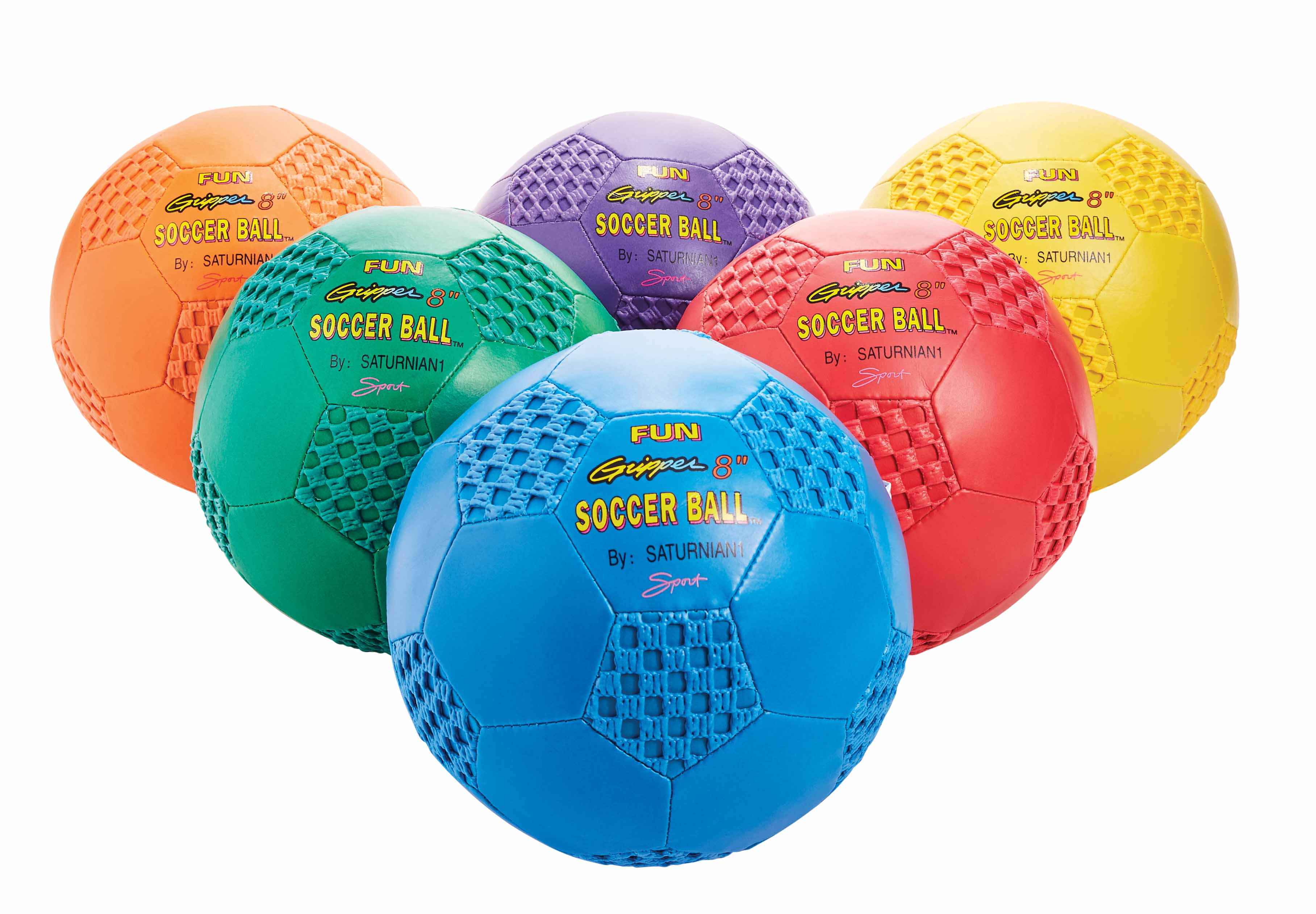Color My Class® 8" Fun Gripper Soccer Balls, 6Pack