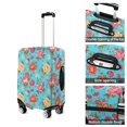 thumbnail image 7 of Pioneer Flower Floral Print Pattern Luggage Cover,Stretch Travel Baggage Protector with Top & Side Openings, High Stretch Gift Ideas for Travel Business Trips,S(18-20in), 7 of 7