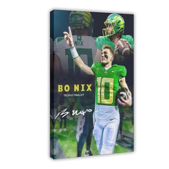 American Football Bo Nix Posters Sports Star43 Canvas Poster