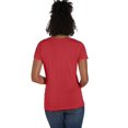 thumbnail image 3 of Hanes Perfect-T Women's Tri-Blend V-Neck T-Shirt Deep Red Heather S, 3 of 5