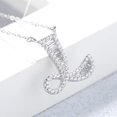thumbnail image 1 of Collier Pendentif Initiale en Argent Sterling avec Cristal Swarovski, 1 of 1
