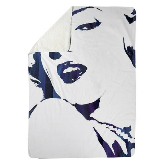 Begin Home Decor 5545-6080-FI20-1 60 x 80 in. Marilyn Monroe In Blue-Sherpa Fleece Blanket