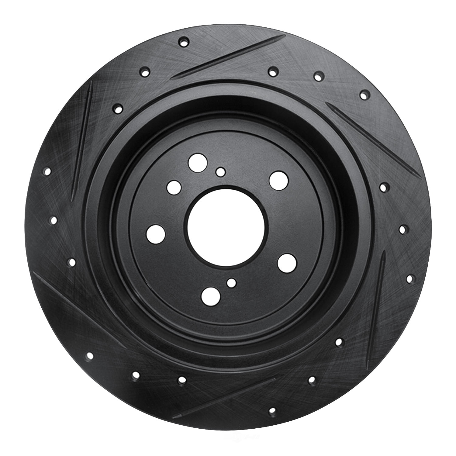 Dynamic Friction Company 633-76086R DFC Brake Rotor - Drilled And Slotted - Black