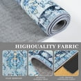 thumbnail image 6 of Wondo Low-Pile Vintage Carpet, Boho Area Rugs for Living Room Bedroom Kitchen, Blue, 4' x 6', 6 of 8