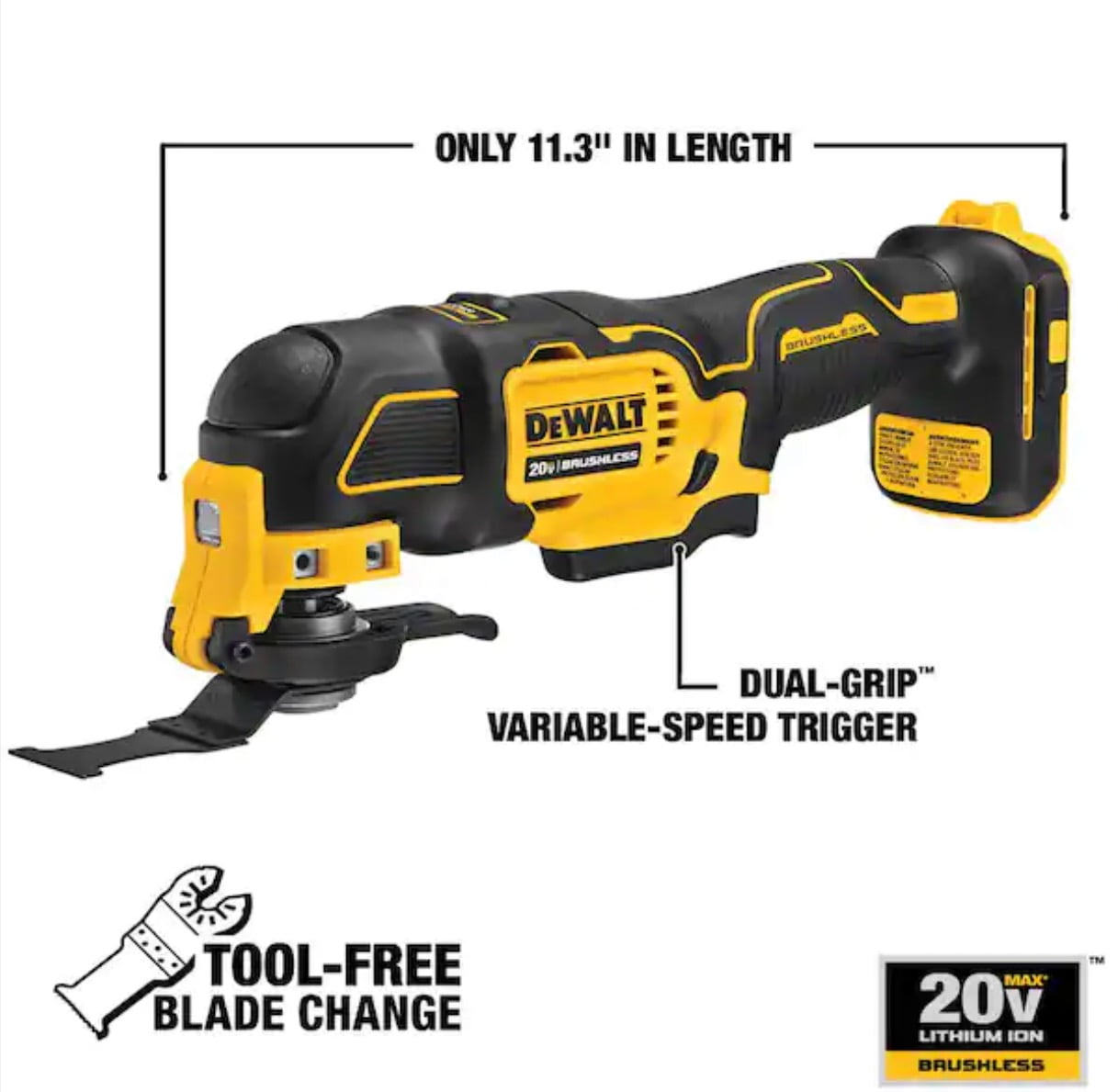 Dewalt Atomic Compact Series Oscillating Multi Tool with Battery and Charger