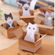 thumbnail image 2 of 0817 Estilo coreano Cartón lindo Gato de cartón pequeño bloc de notas nota adhesiva | N veces | nota adhesiva, 2 of 5